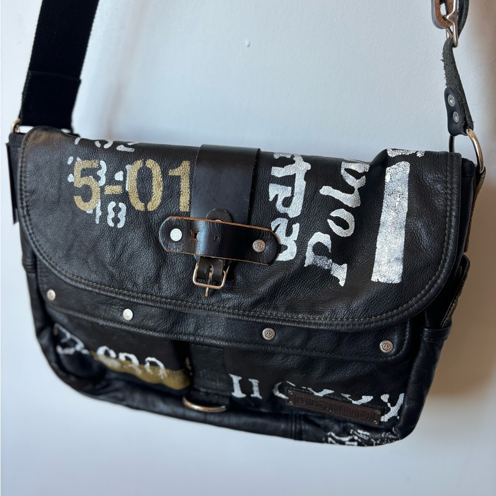 RARE FIND! Peace 4 You World - Handmade Messenger Bag, Genuine Leather